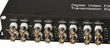 Transmetteur et récepteur vidéo optique Convertisseur BNC WDM analogique 16ch pour caméra de vidéosurveillance numérique