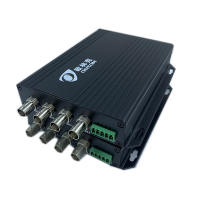Convertisseur vidéo à fibre optique à 4 canaux en mode unique Simplex 20 km FC avec données inversées